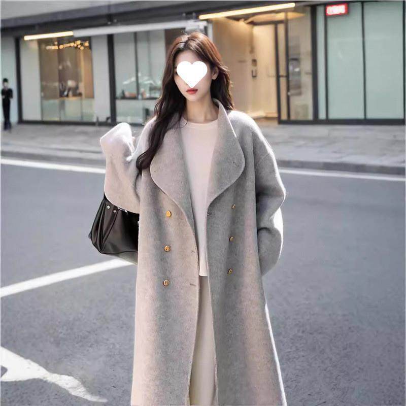 高级感灰色大衣女秋冬加厚宽松新款羊毛呢子外套,女装/女士精品,毛呢外套,淘宝优惠券,粉丝福利购,淘宝优惠卷