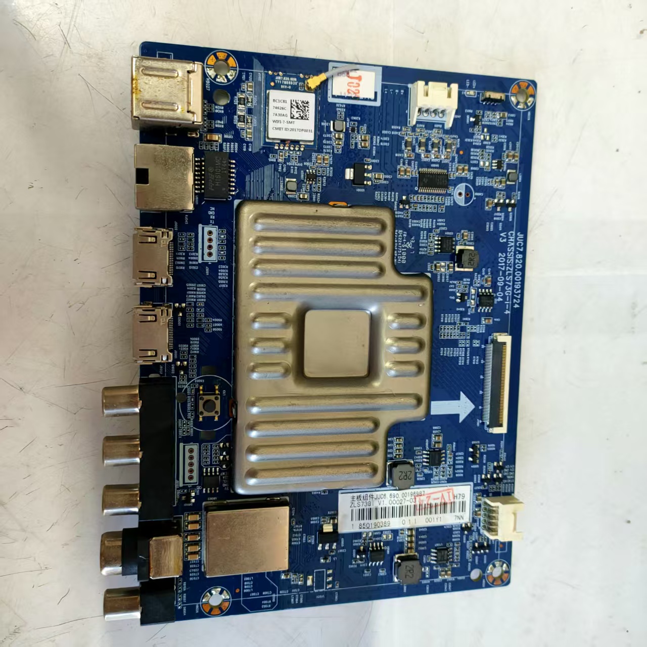 原装拆机长虹49DS500主板JUC7.820.00193724屏C490U17-E2-L