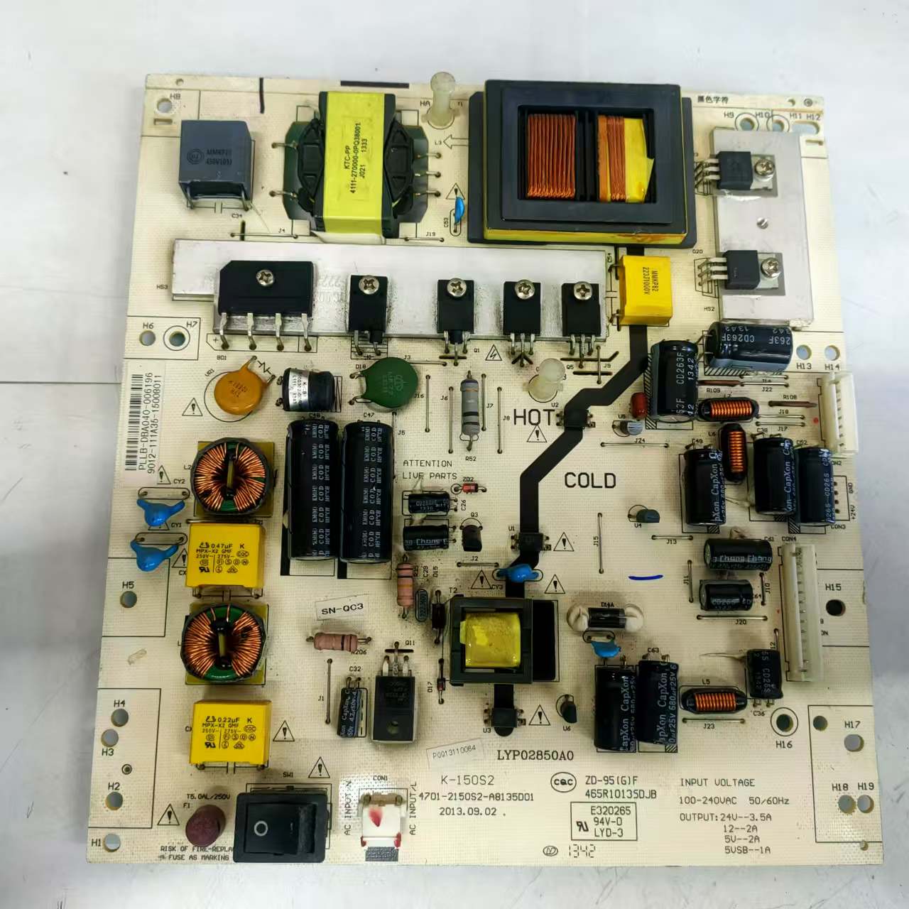 原装TCL 42寸 50寸电源板LYP02850A0 4701-2150S2-A8135D01有开关