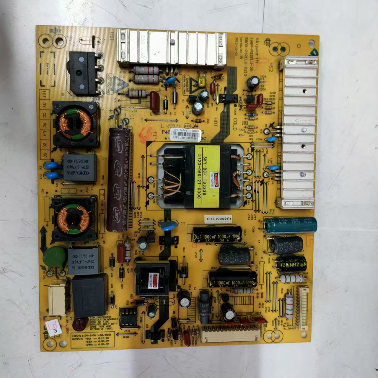 原装拆机创维39E350E电源板5800-P32ELU-0210 168P-P32ELU-20