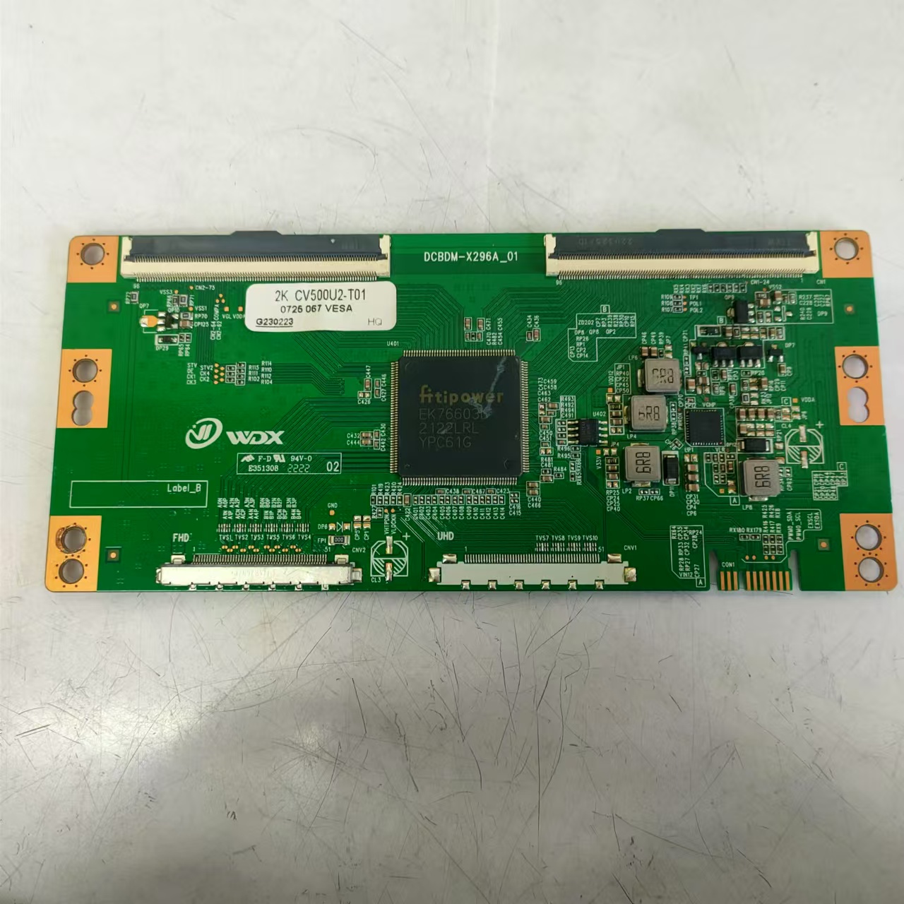 原装拆机逻辑板 DCBDM-X296A-01贴纸 CV500U2-T01 2K
