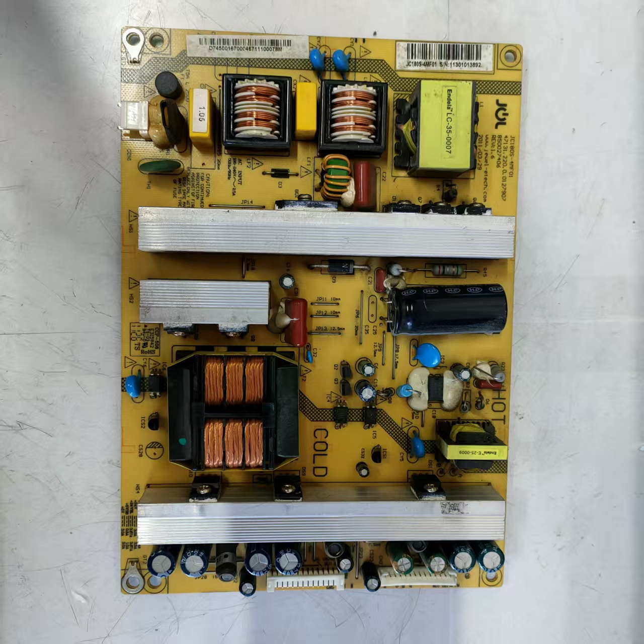 原装拆机长虹3D55A4000I电源板JC180S-4MF01 47131.220.0.0127907