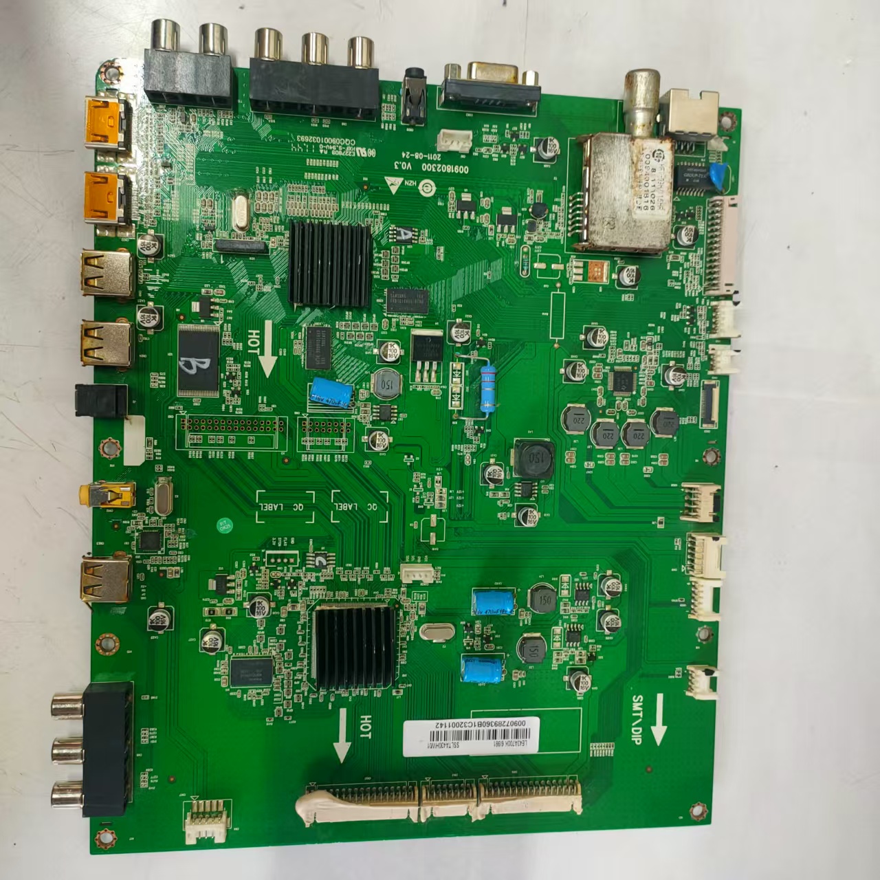 原装拆机海尔LE43A700 主板0091802300 V0.3 屏LTA430HW01实图