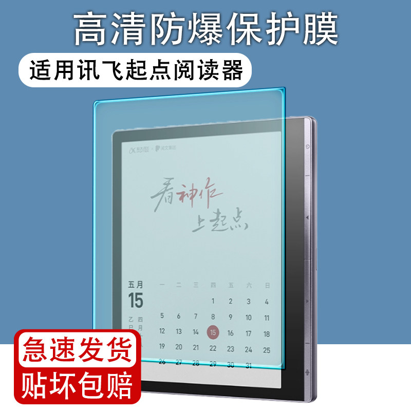 适用科大讯飞起点电子阅读器贴膜小方块屏幕保护膜电子书类纸膜高清护眼磨砂防反光水凝软膜AR增透膜非钢化膜