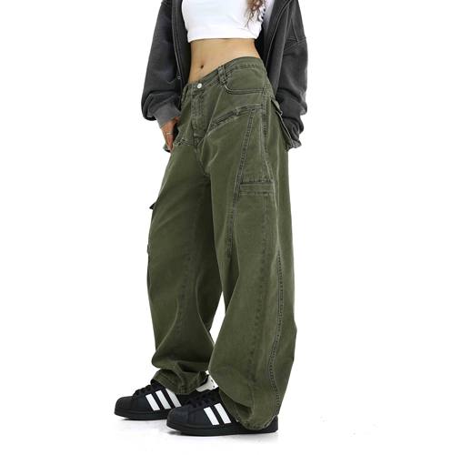 美式复古工装牛仔裤男女