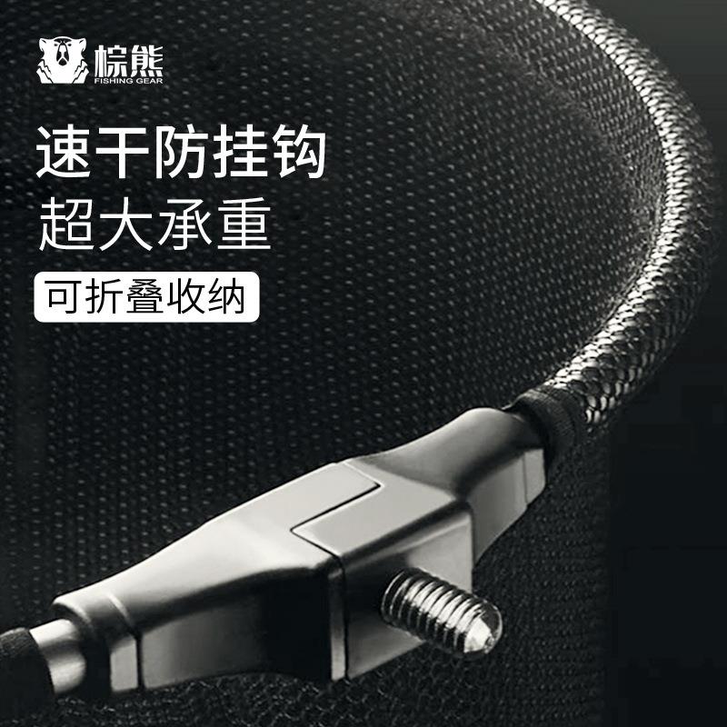 涂胶抄网头网兜铝合金防挂钩折可叠竞技钓鱼捞网抄鱼网兜配件渔具