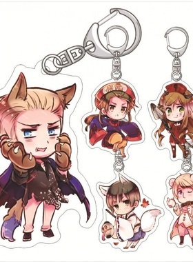 黑塔利亚 Axis Powers钥匙扣王耀瓦尔加斯琼斯波诺佛瓦亚克力挂件