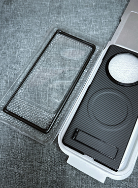 vivoXFold5手机壳新款折叠屏碳纤维纹素皮硬壳适用XFold5高端磁吸无线充支架商务时尚全包防摔散热超薄保护套