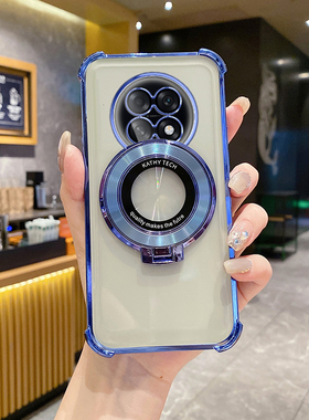 OPPOA6L手机壳新款电镀气囊防摔适用A6GT高端奢华创意时尚磁吸支架A6Pro超薄简约商务A6X全包透明硅胶保护套