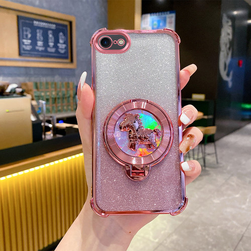 适用苹果SE2气囊防摔支架手机壳