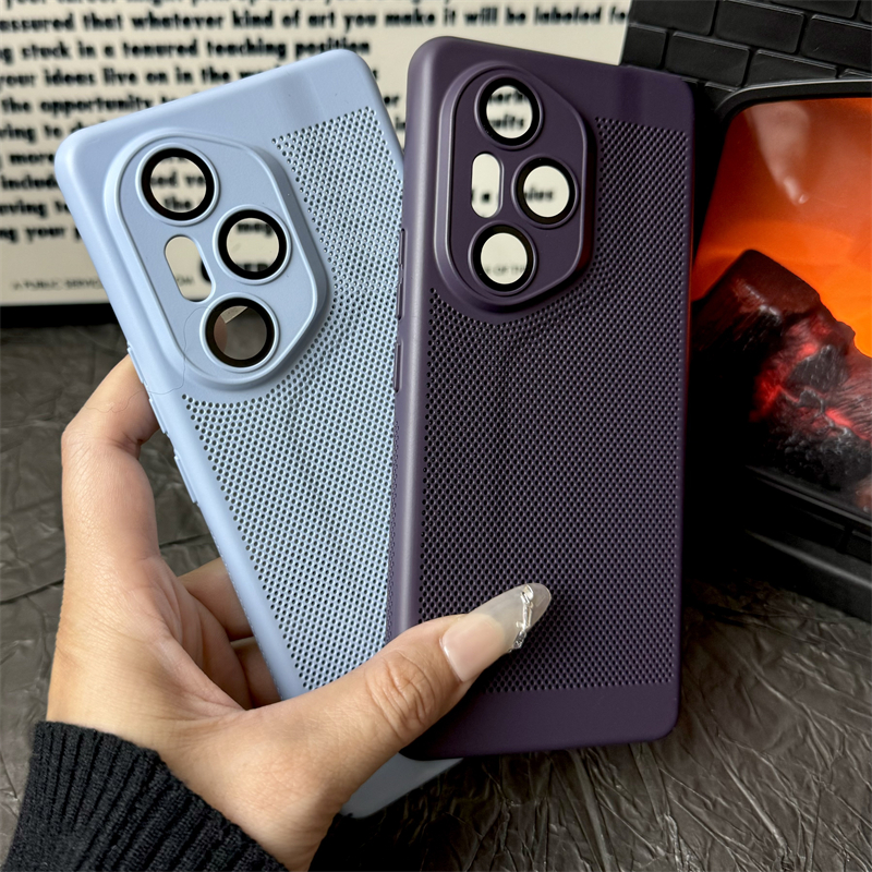 荣耀300ultra手机壳新款散热网孔保护套200超薄透气硬壳100pro简约个性高端创意honor防摔时尚高级感潮品适用