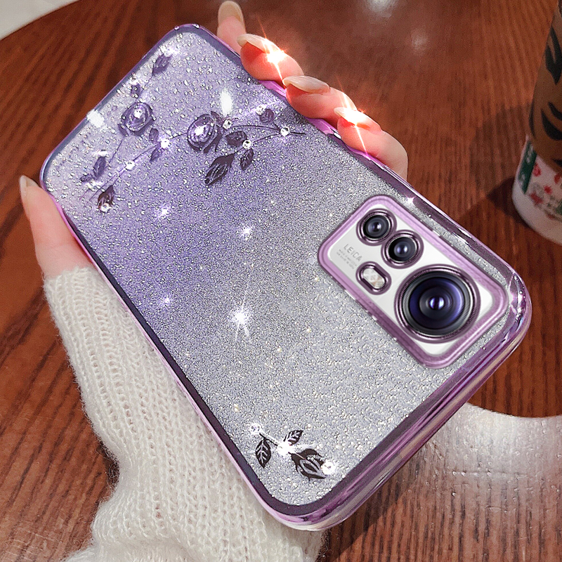 小米12手机壳高端时尚12s透明12x保护套适用xiaomi12Ultra新款12TPro超薄全包闪粉12Ultra防摔超薄12lite软壳