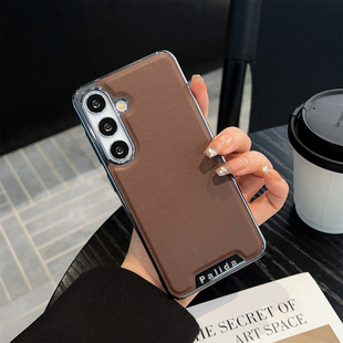 奢华超薄保护套 个性 三星S26手机壳高端电镀机甲皮纹新款 全包防摔硬壳适用GalaxyS26创意奢华商务散热高端时尚