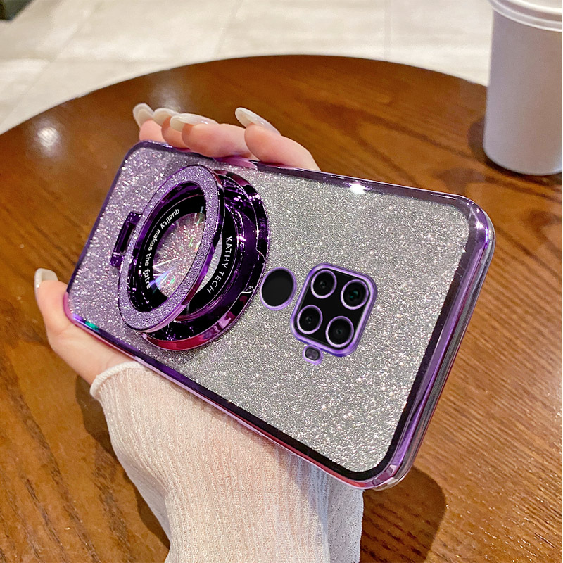 华为nova5ipro手机壳新款磁吸支架nova5z渐变闪粉电镀透明保护套适用全包防摔个性高端创意高级感时尚女外壳