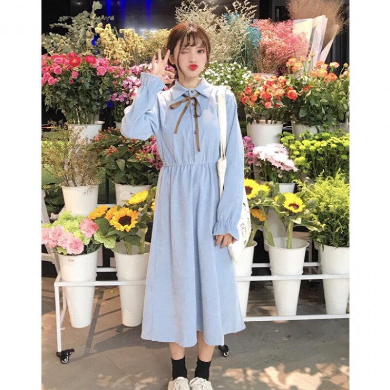 收腰打底连衣裙女秋季女装2020新款韩版长袖配大衣的长裙子过膝在类目 户外/登山/野营/旅行用品, 户外服装, 速干衣裤, 速干衬衣中 - 来自Buy2taobao.com提供专业的淘宝代购服务