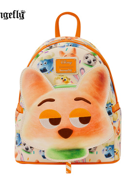 Loungefly迪士尼疯狂动物城2尼克和朱迪棉花糖斜挎包双肩背包女包