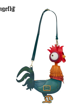 Loungefly 迪士尼海洋奇缘嘿嘿鸡立体造型个性斜挎包单肩包女痛包