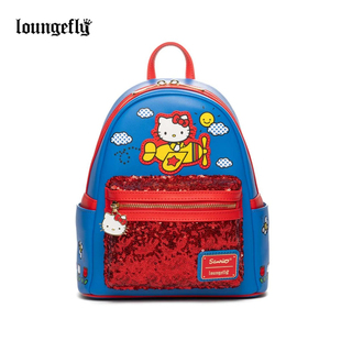 Loungefly痛包三丽鸥Hello Kitty凯蒂猫小飞机迷你双肩包女士背包