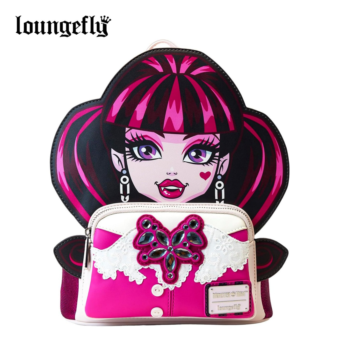 Loungefly Monster High德库莱拉血妞变装迷你双肩包女背包痛包