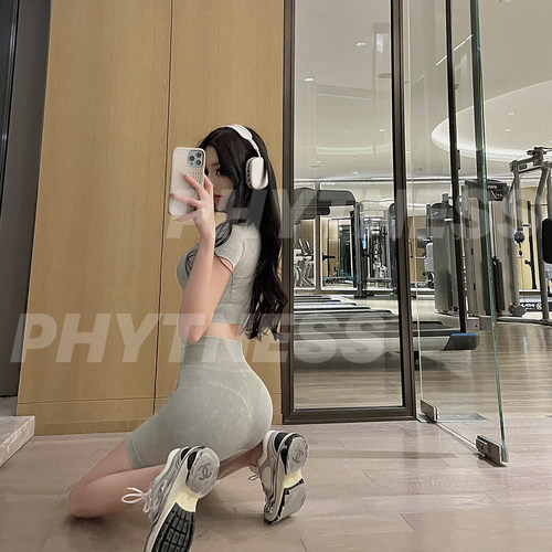 PHYTNESS 2026新款高腰收拢紧身修身蜜桃臀健身裤女提臀瑜伽短裤