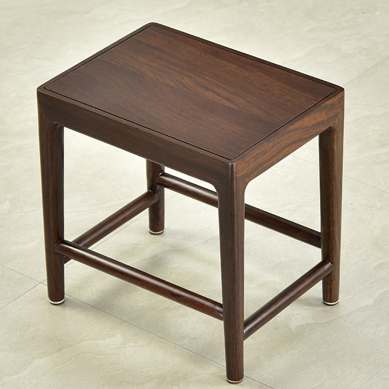 朴房黑紫檀木四方凳子实木茶桌椅组合配套凳子新中式家用阳台梳妆