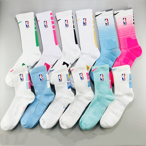 专业精英刺绣NBA篮球袜男生运动袜 球员实战训练加厚毛巾底长筒袜