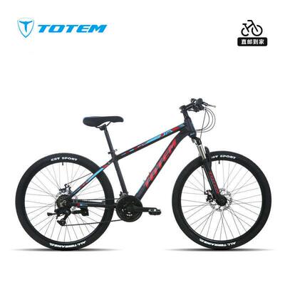 图腾TOTEM铝合金T100机械 碟刹24速 避震男女骑行 变速山地自行车