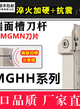 数控端面槽刀杆 加硬抗震MGHH320R/316L/425平面圆弧外弹簧钢车刀