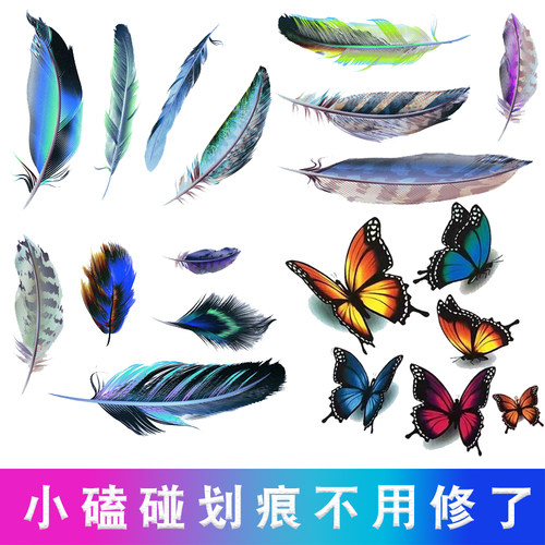 蝴蝶3D立体贴刮痕搞笑装饰防水