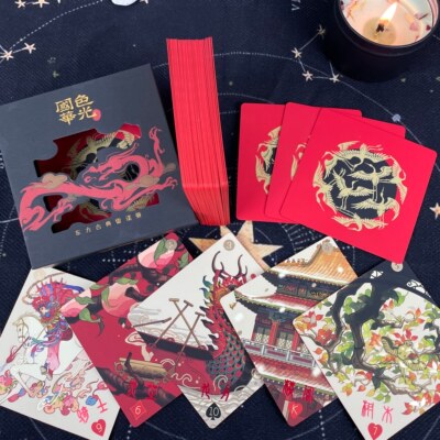 正版【国色华光】东方古典雷诺曼卡牌