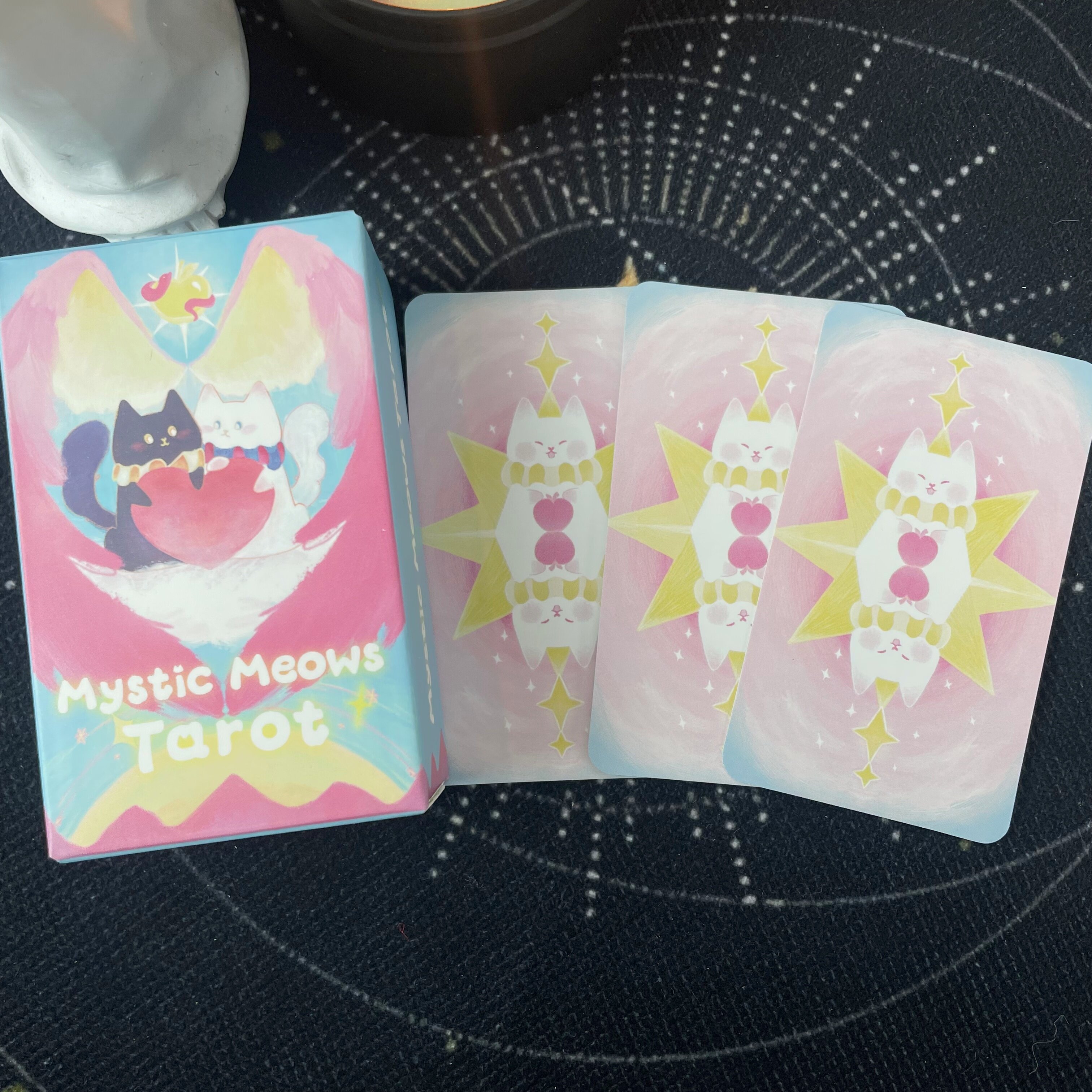 正版【猫猫异世界之旅-练手版mini】可爱风治愈系塔罗牌