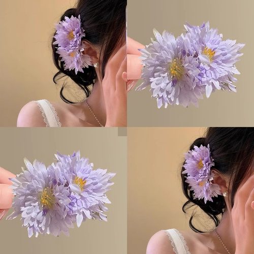 【设计师原创】超仙紫色花朵发夹