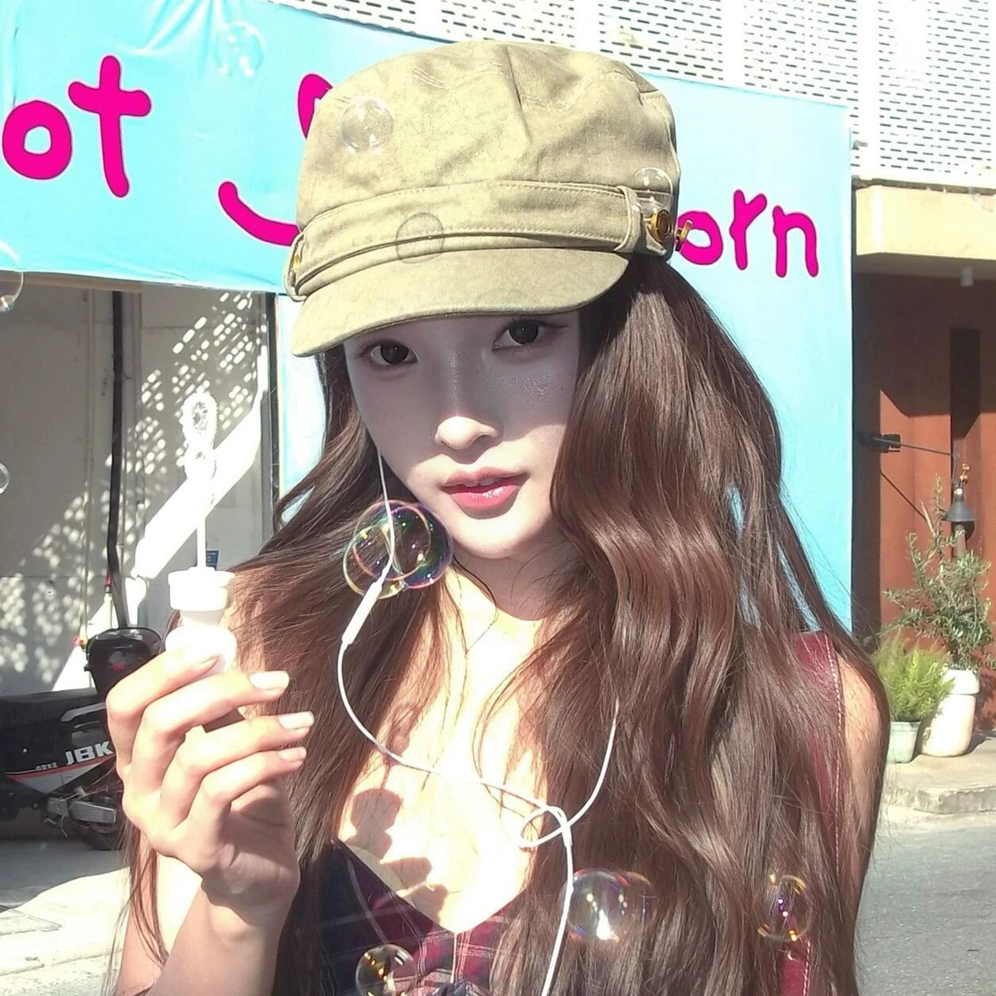 韩系女主同款军绿报童帽