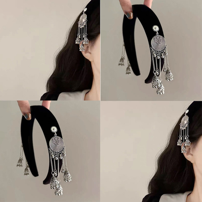 黑丝绒发箍高级感高颅顶头箍