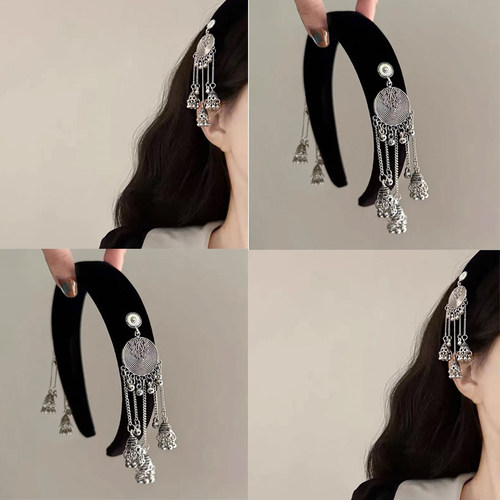 黑丝绒发箍高级感高颅顶头箍