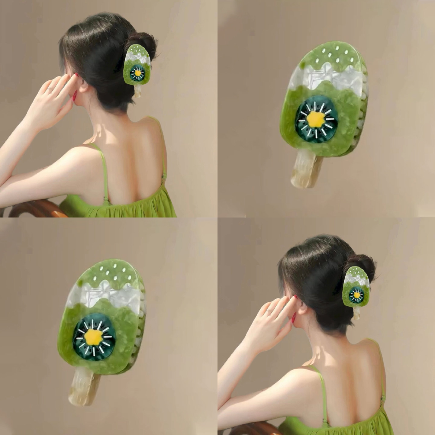 自带冰爽感的抓夹!醋酸发夹