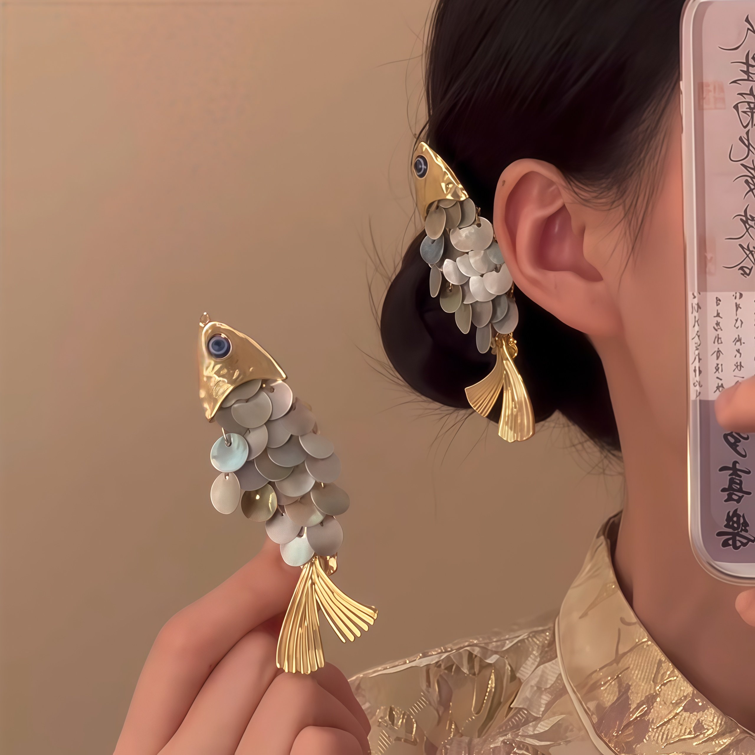 【年年有鱼】可爱小鱼精致发卡新中式百搭侧边夹古风新年旅行发饰,户外/登山/野营/旅行用品,旅行发卡,淘宝优惠券,粉丝福利购,淘宝优惠卷