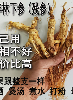 人参长白山野山参东北林下参山参残参12年野生人参干货性价比高