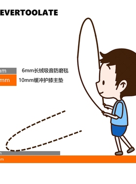 【缓冲垫+吸音防磨垫组合】跳绳慢跑垫减震防滑跳操运动不位移