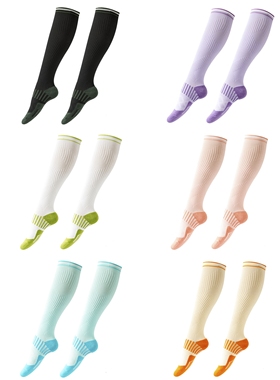 专业分段压力袜压缩袜加厚秋冬不晚家NEVERTOOLATE跳绳袜子长袜