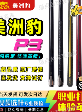 PREDATOR美洲豹P3台球杆大头杆中式八球球杆紫色限量款官方正品