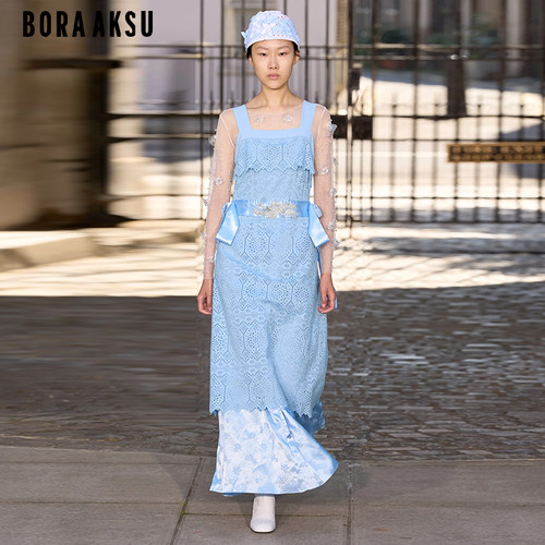 BORAAKSU蕾丝吊带连衣裙