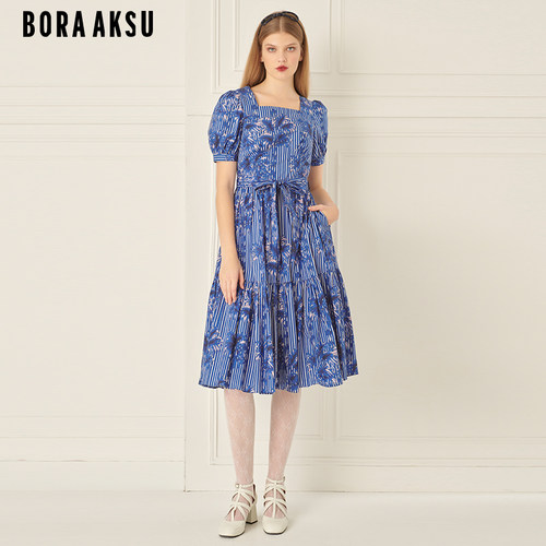 BORAAKSU热带印花连衣裙
