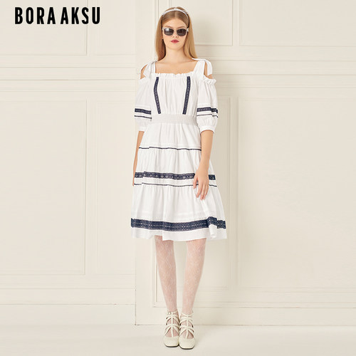 BORAAKSU花边装饰连衣裙