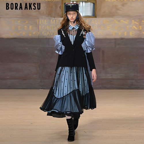 BORAAKSU珠片爱心蕾丝礼服裙