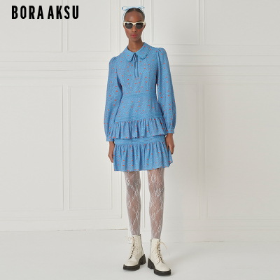 BORAAKSU荷叶边裙摆连衣裙
