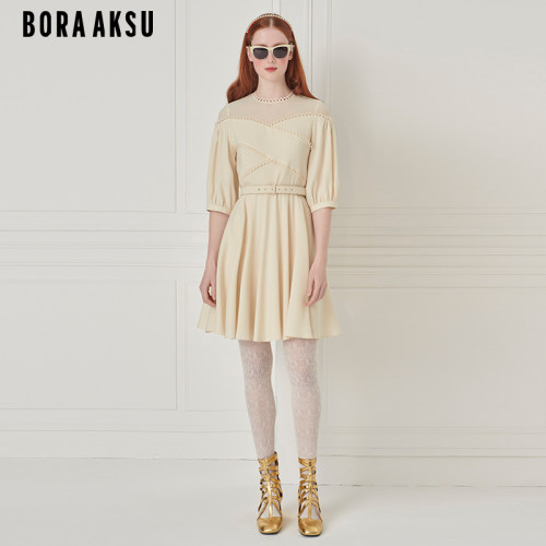 BORAAKSU气质泡泡袖连衣裙