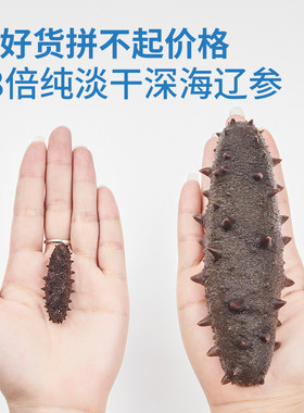 歪妈只比货不比价国标纯淡干真辽参海参一盒一溯源码500g