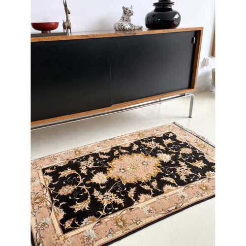 WOVENTALES天织中东进口手工羊毛加丝Tabriz波斯地毯115x70