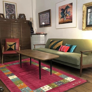 WOVENTALES天织中东进口羊毛手工民族部落地毯客厅卧室200x145cm